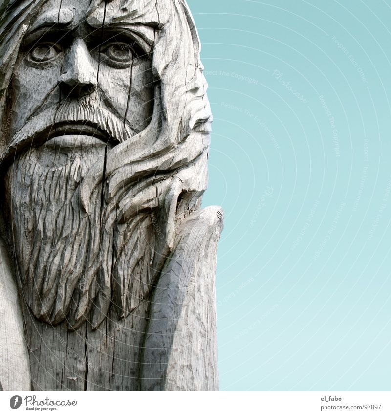 chief red curl Wood Tree Statue Sculpture Vikings Rügen Facial hair Brittle chief roller blind red curl mead haitabu slaven northman summer sun heart heart