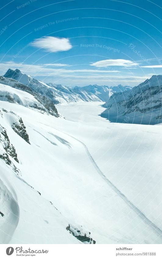 Latsch to Aletsch Environment Nature Landscape Sky Clouds Sunlight Climate Climate change Beautiful weather Rock Alps Mountain Peak Snowcapped peak Glacier Cold