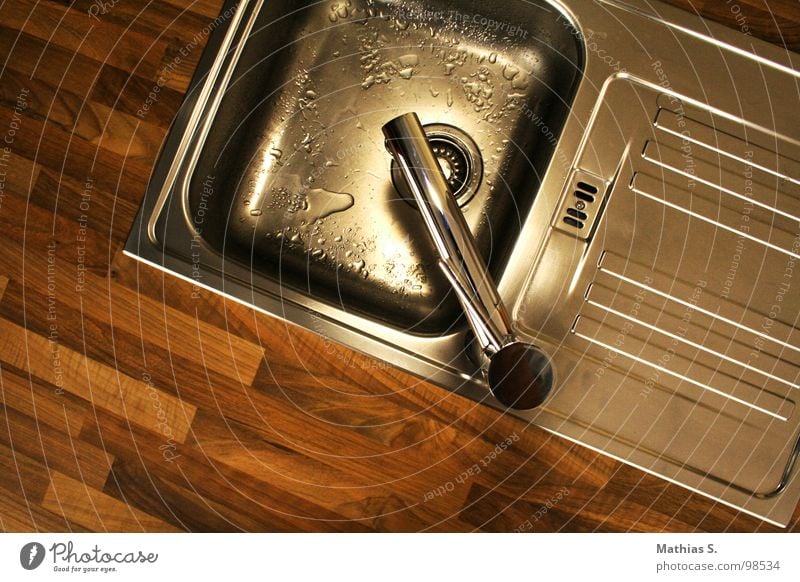 Lavabo II Sink Clean Wet Parquet floor Wood Tin Tap Drainage Flow Aluminium Vanity Pure Physics Refreshment Quirk Wood flour Kitchen Basin chick Water monk