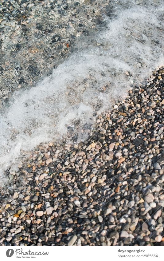 Pebbles beach Vacation & Travel Summer Beach Ocean Nature Landscape Sand Sky Horizon Rock Coast Stone Natural Blue White water background wave smooth