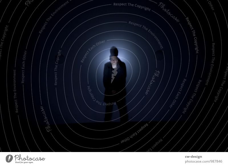 White man in front of a black wall in the dark at night Human being Masculine Young man Youth (Young adults) Man Adults Infancy Life 1 13 - 18 years