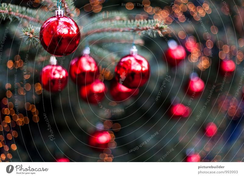 baubles Winter Flat (apartment) Feasts & Celebrations Christmas & Advent Tree Glitter Ball Christmas tree Glittering Green Red Moody Colour photo Exterior shot