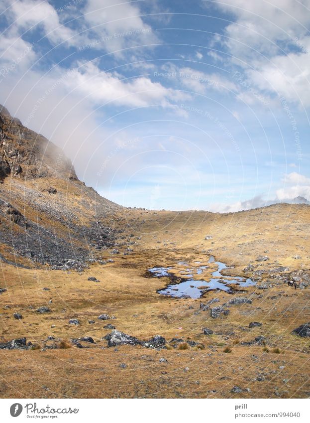 Huancayo Mountain Nature Plant Water Grass Hill Canyon Lake Stone Authentic Tall Natural Wild huancayo Andes Peru South America High plain junin Valley