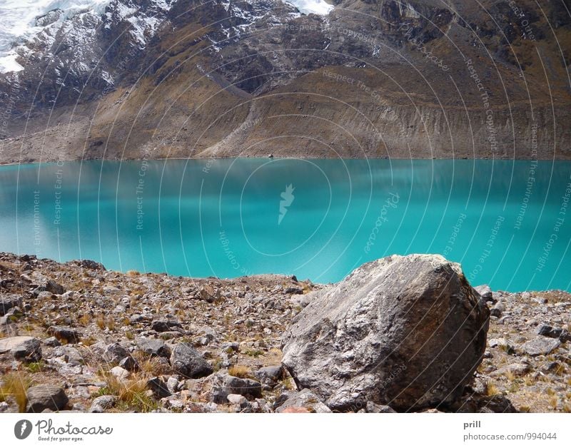 Huancayo Mountain Nature Plant Water Grass Hill Canyon Lake Stone Blue Green Turquoise Cold Pure huancayo Andes Peru South America High plain junin Valley