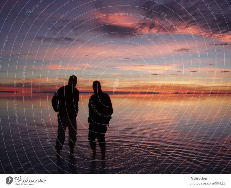 Salt Lake Uyuni, Bolivia Salar de Uyuni Salt  lake South America Sunrise Play of colours Clouds Horizon Sky Altiplano