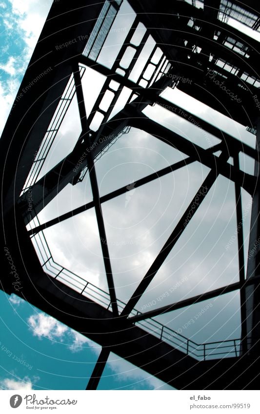 hamburg - steel heart || Steel Iron Worm's-eye view Aspire Large Clouds Sky Metal Detail Section of image Partially visible Steel construction Steel carrier