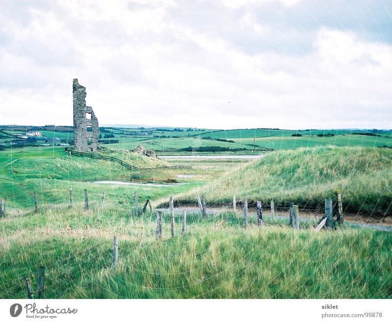 castle House (Residential Structure) Green Grass Summer Colour Landscape Ireland Vacation & Travel Old Destruction Castle Sky white sky