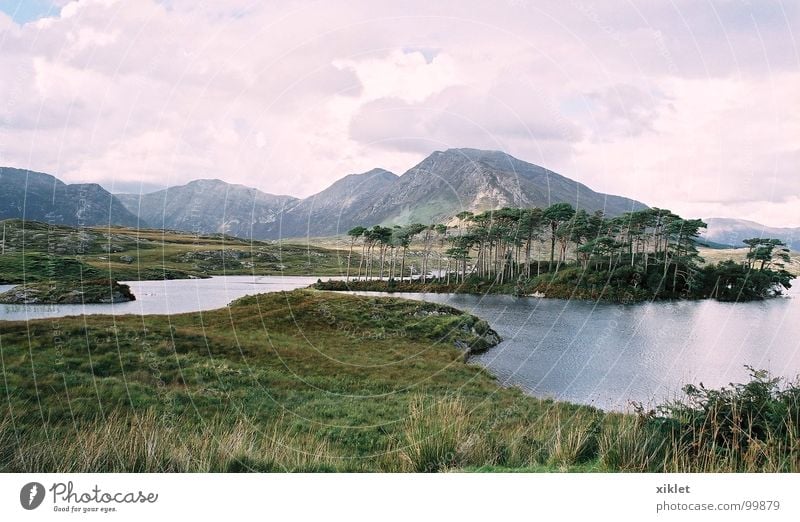 river Lake Summer Grass Colour Peace Water Mountain Ireland Nature Relaxation Serene Calm Resting Landscape Clouds in the sky Picturesque Bay Romance Grassland