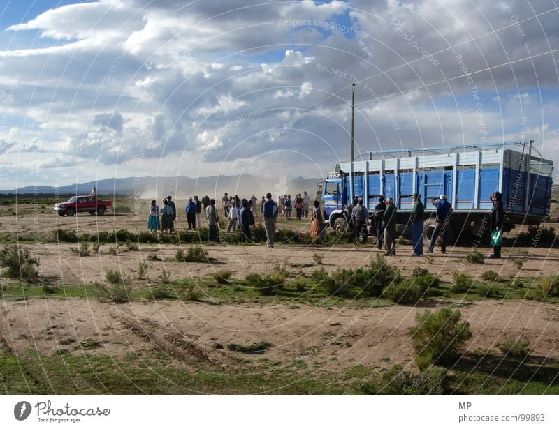 The Bolivian Surprise Adventure South America Low Long Breakdown Truck Chaos Light Barrier Anger Aggravation Desert Vacation & Travel Shadow Bus travel Sky Blue